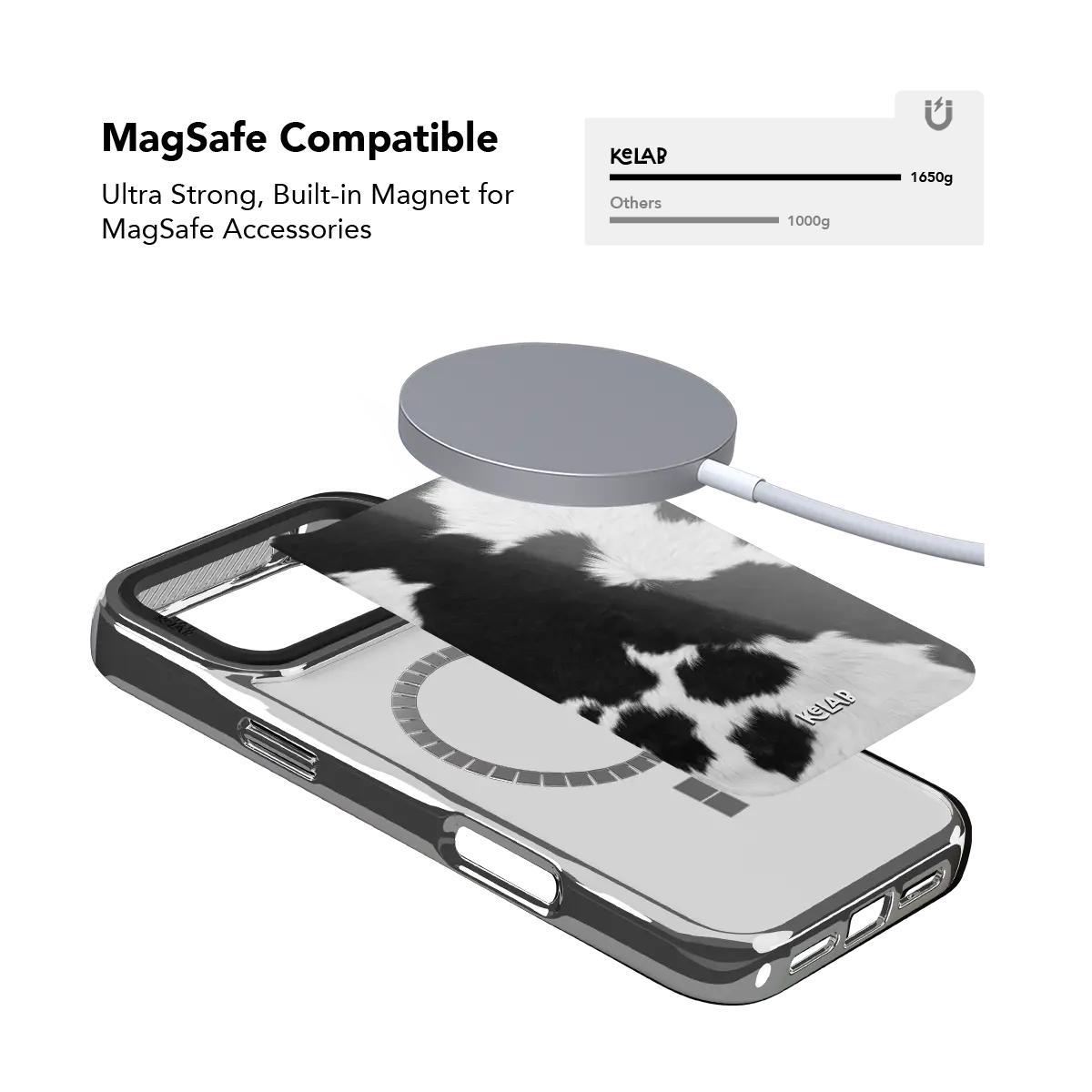 Cow Bell | Black & White iPhone Case