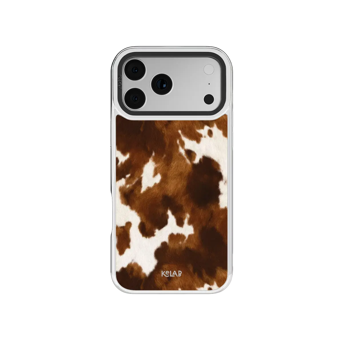 Milk & Mahogany | Brown Cow Print iPhone Case