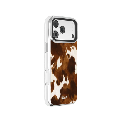 Milk & Mahogany | Brown Cow Print iPhone Case