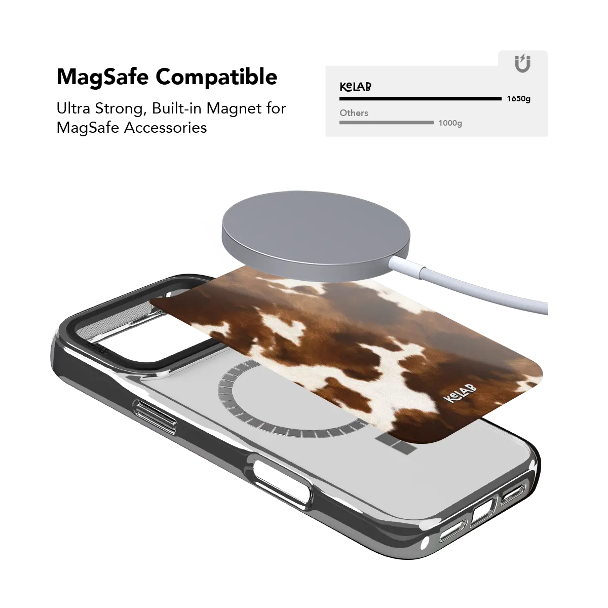 Milk & Mahogany | Brown Cow Print iPhone Case