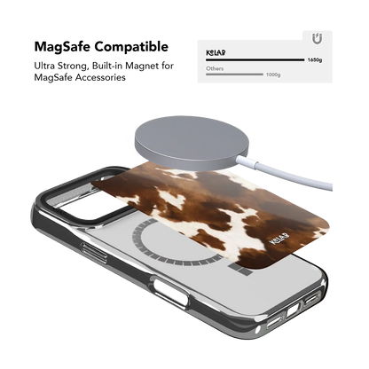 Milk & Mahogany | Brown Cow Print iPhone Case