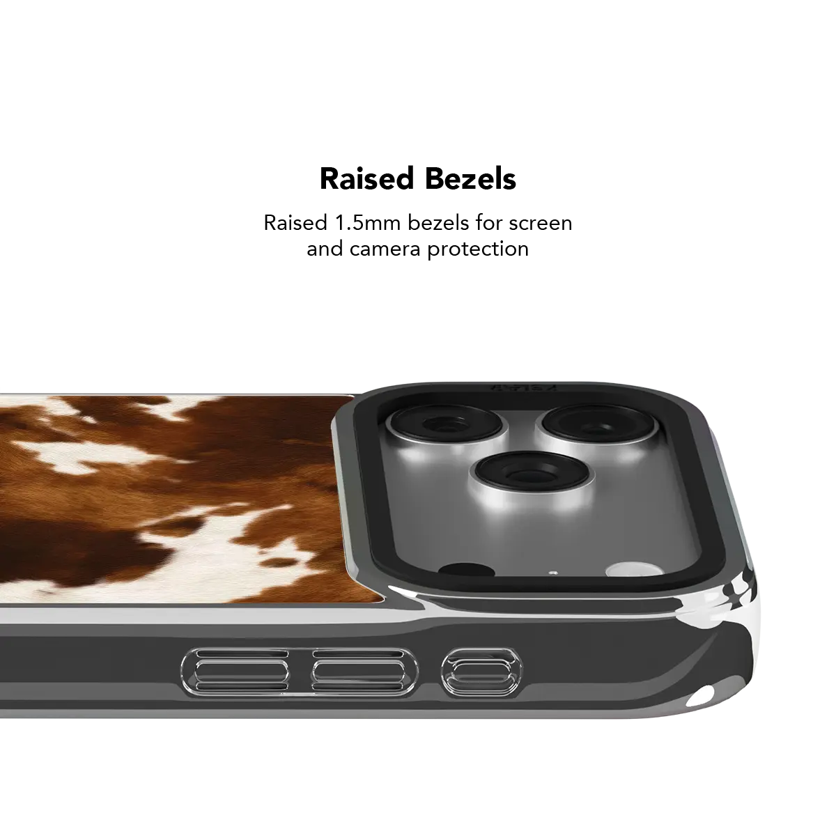 Milk & Mahogany | Brown Cow Print iPhone Case