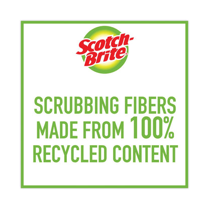 Scotch-Brite Heavy-Duty Scrub Sponge, 4.5 x 2.7, 0.6" Thick, Yellow/Green, 6/Pack