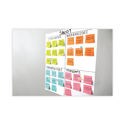 Post-it Vertical-Orientation Self-Stick Easel Pads, Green Headband, Unruled, 25 x 30, White, 30 Sheets, 2/Carton
