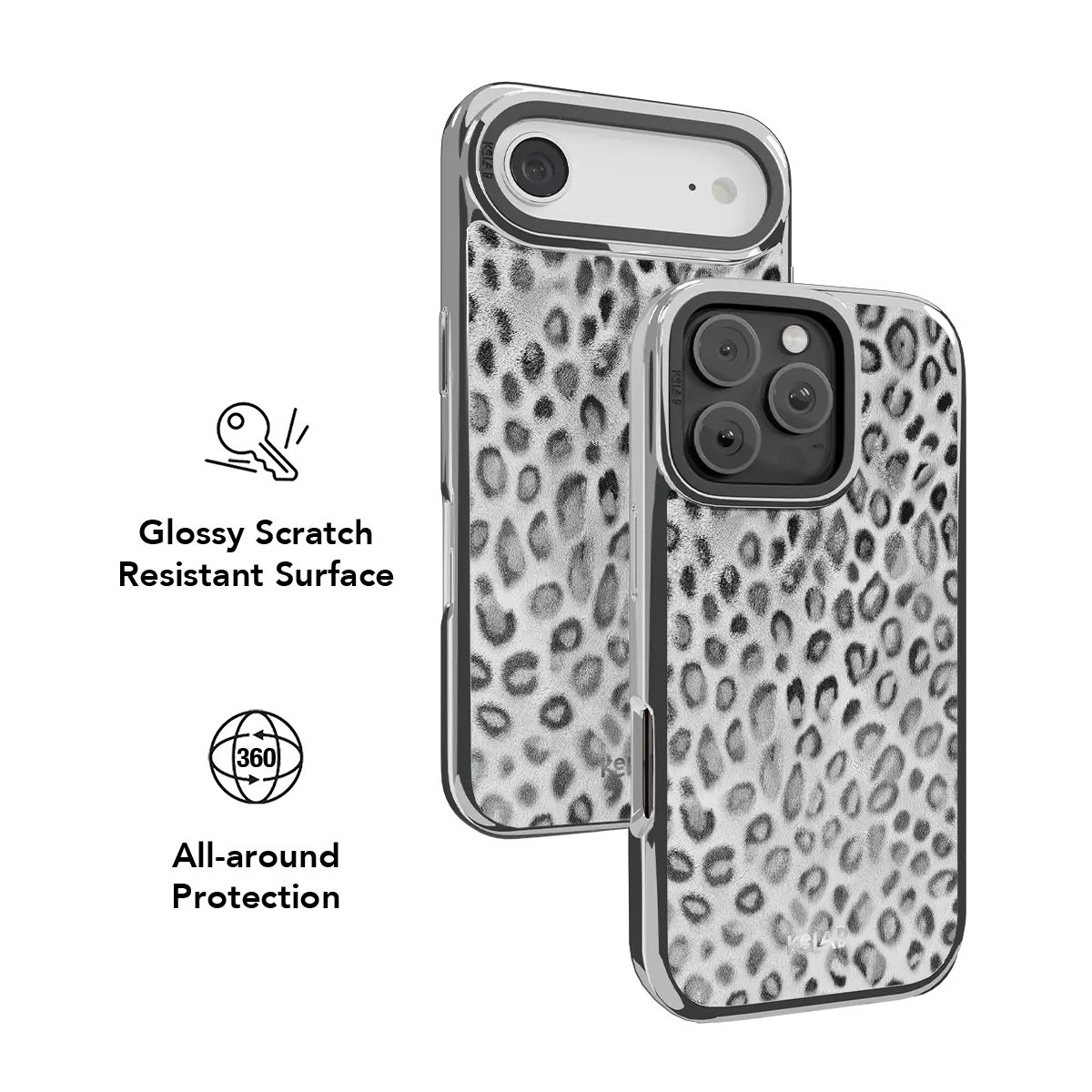 Platinum Predator | Silver Cheetah Print iPhone Case