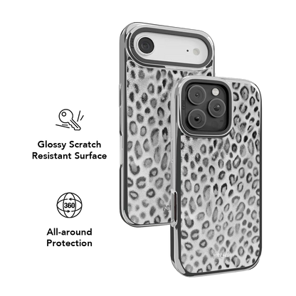 Platinum Predator | Silver Cheetah Print iPhone Case