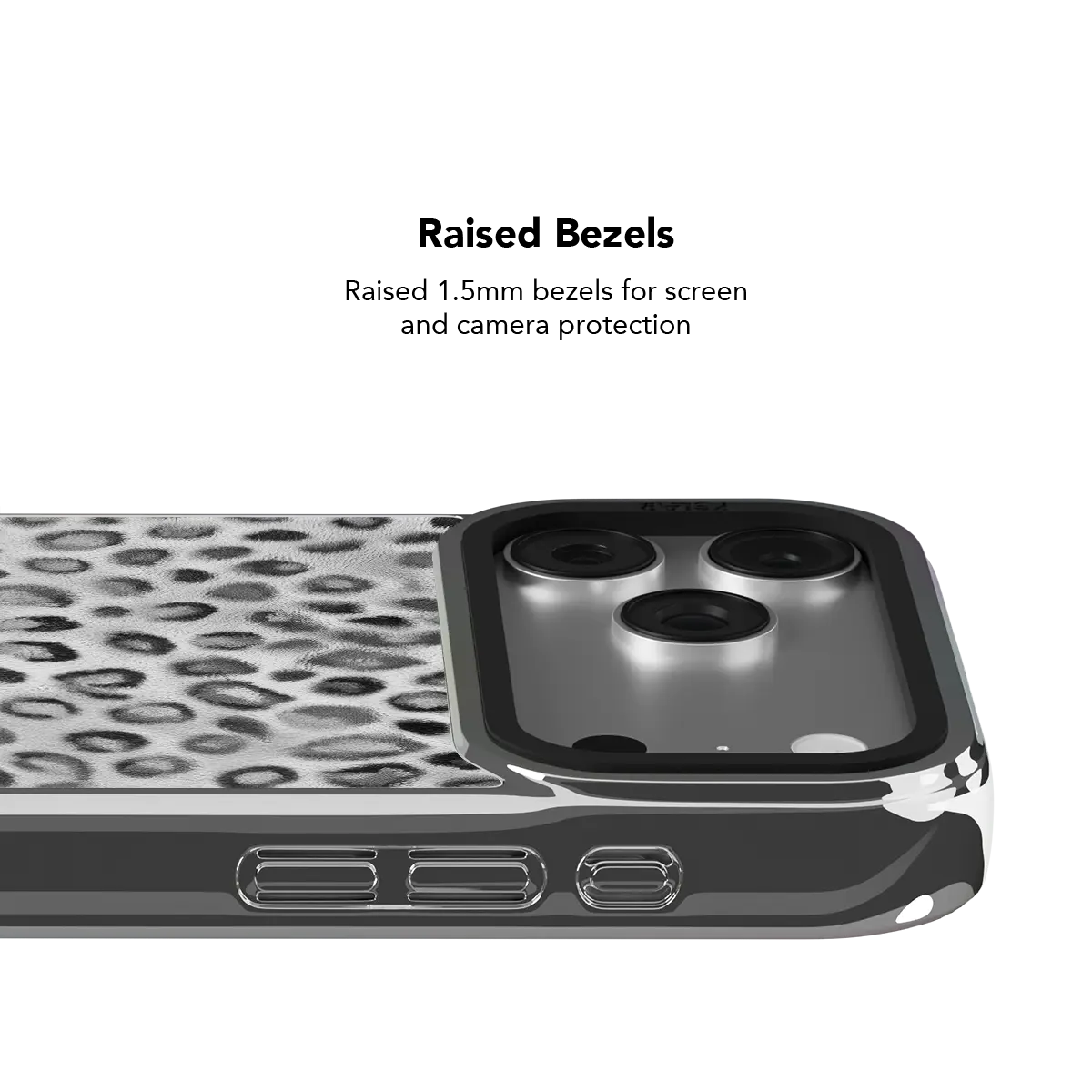 Platinum Predator | Silver Cheetah Print iPhone Case