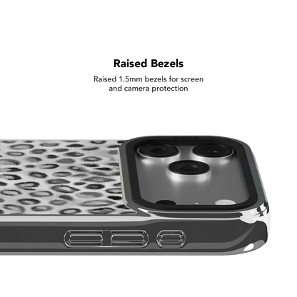 Platinum Predator | Silver Cheetah Print iPhone Case