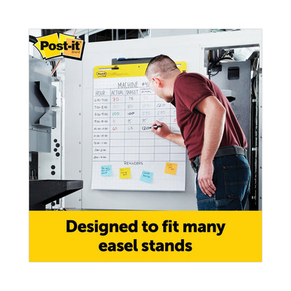 Post-it Vertical-Orientation Self-Stick Easel Pads, Quadrille Rule (1 sq/in), 25 x 30, White, 30 Sheets, 2/Carton