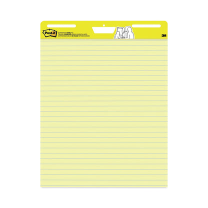Post-it Vertical-Orientation Self-Stick Easel Pads, Presentation Format (1.5" Rule), 25 x 30, Yellow, 30 Sheets, 2/Carton