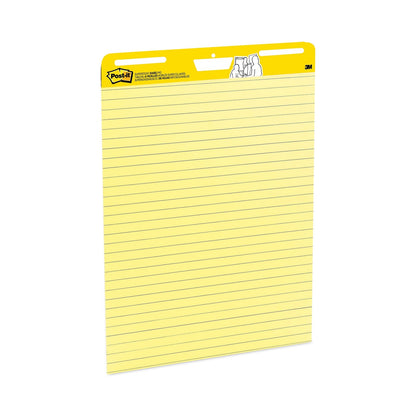 Post-it Vertical-Orientation Self-Stick Easel Pads, Presentation Format (1.5" Rule), 25 x 30, Yellow, 30 Sheets, 2/Carton