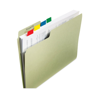 Post-it Standard Page Flags in Dispenser, Green, 100 Flags/Dispenser