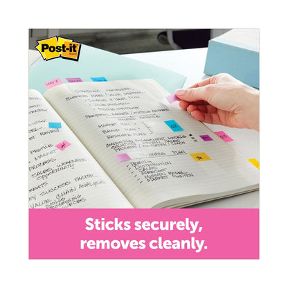 Post-it Page Flag Value Pack, Assorted, 200 1" Flags + Highlighter with 50 0.5" Flags