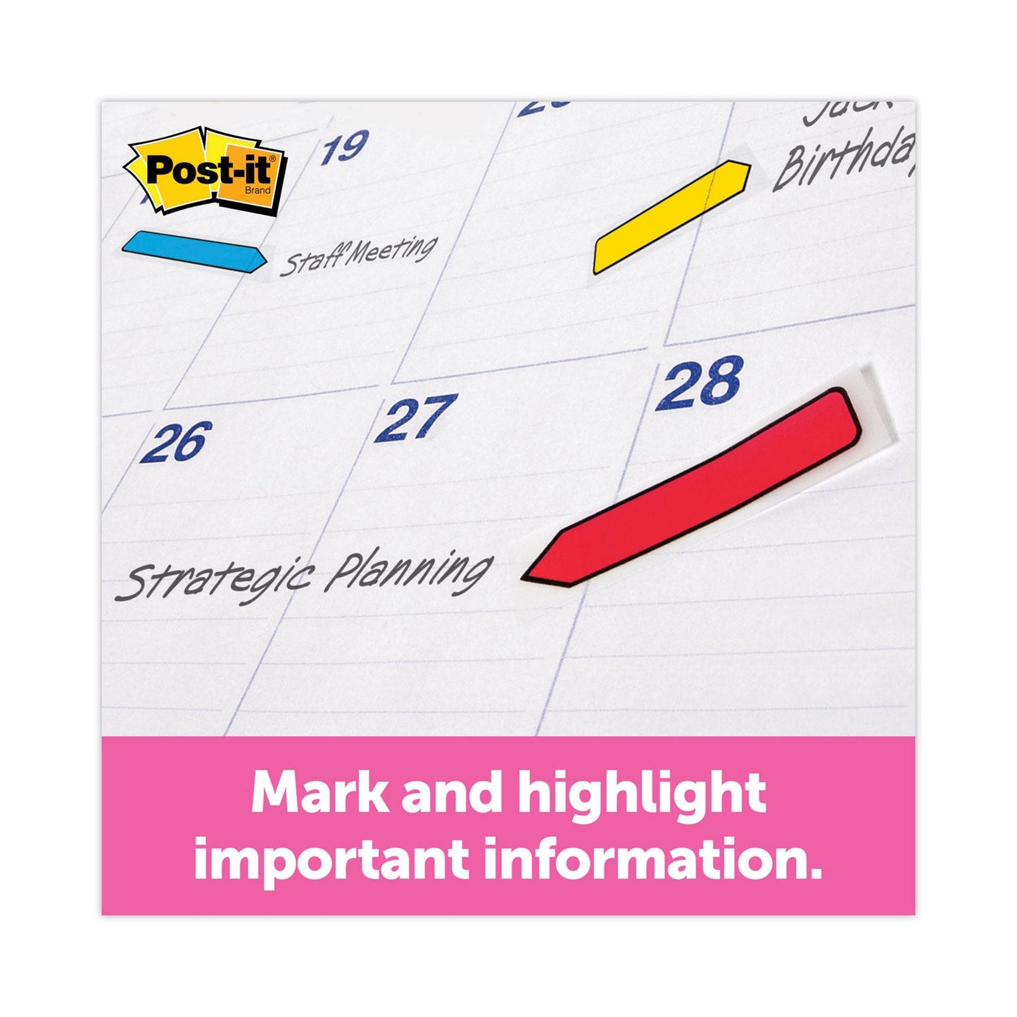 Post-it Arrow 0.5" Page Flags, Assorted Primary, 24/Color, 96 Flags/Pack