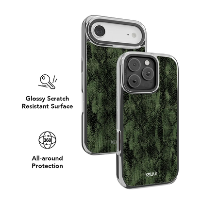 Emerald Python | Olive Snakeskin iPhone Case
