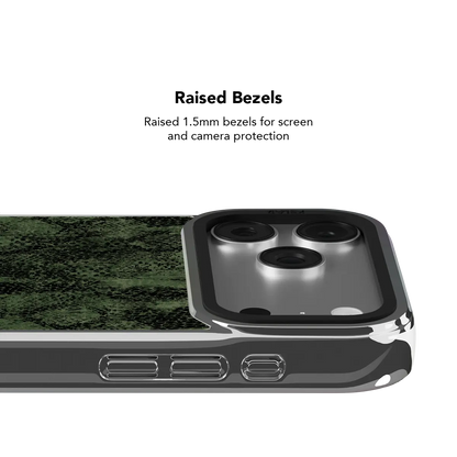 Emerald Python | Olive Snakeskin iPhone Case