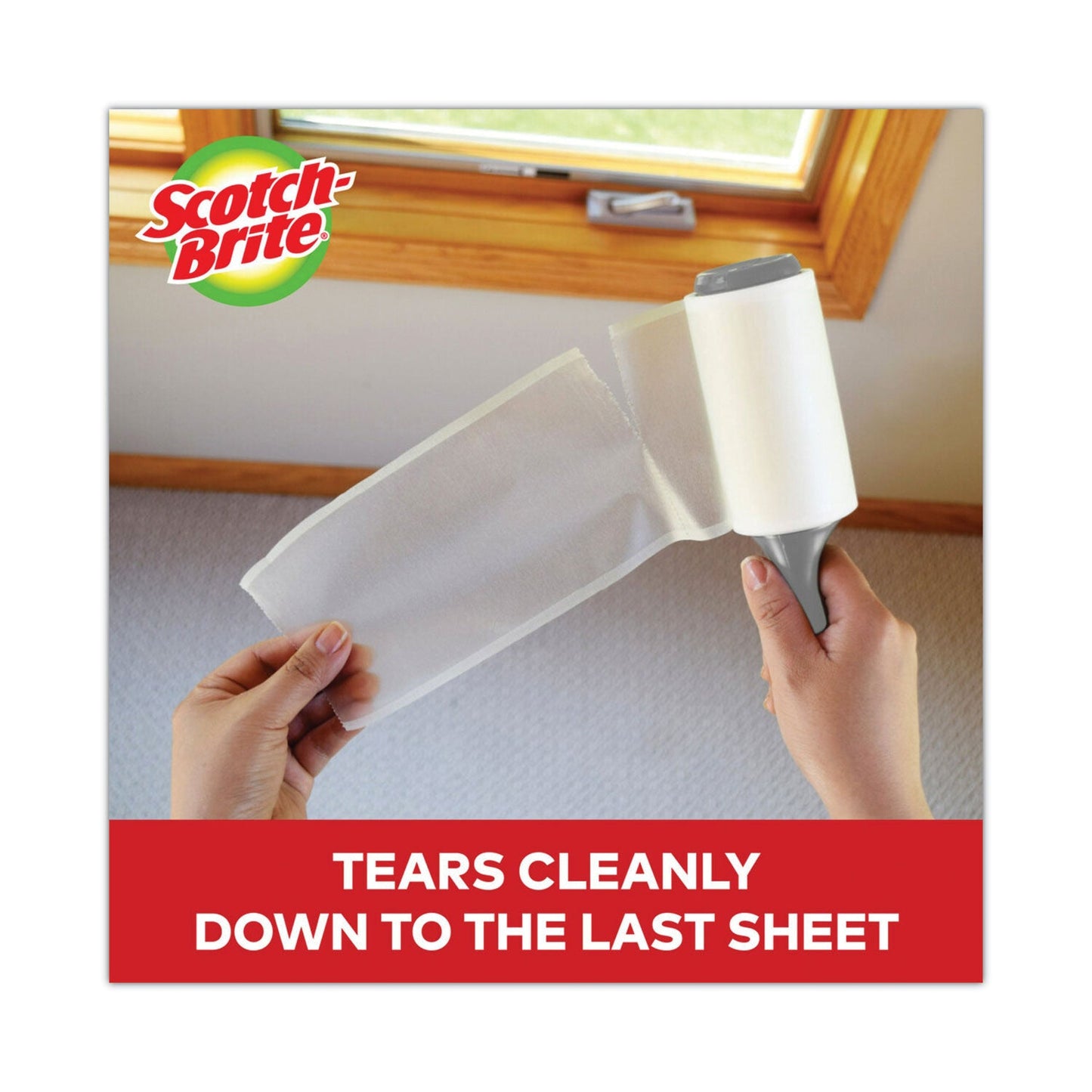 Scotch-Brite Lint Roller Refill Roll, 60 Sheets/Roll