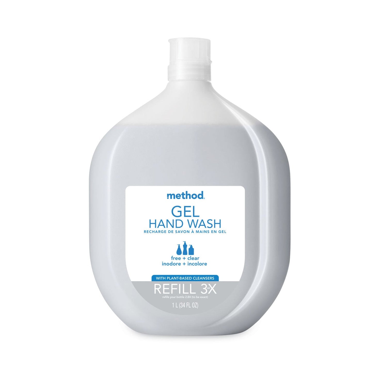 Method Gel Hand Wash Refill Tub, Fragrance-Free, 34 oz Tub