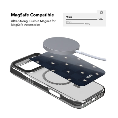 Celestial Check | Navy Checkered iPhone Case