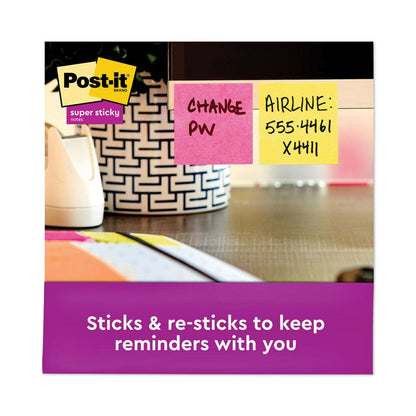 Post-it Pads in Energy Boost Collection Colors, 2" x 2", 90 Sheets/Pad, 8 Pads/Pack