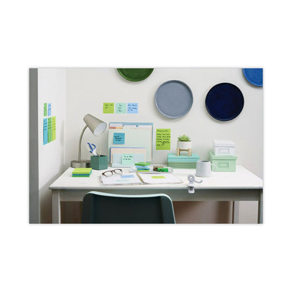 Post-it Recycled Notes in Oasis Collection Colors, Note Ruled, 4" x 6", 90 Sheets/Pad, 3 Pads/Pack