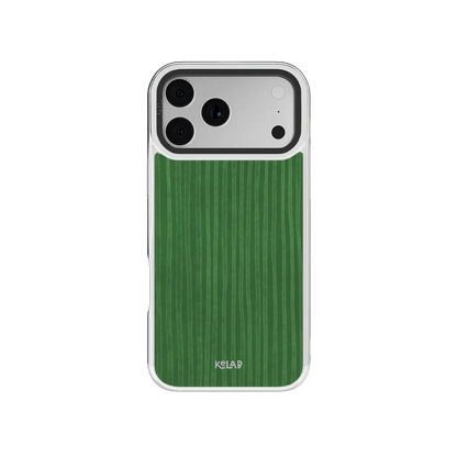 Emerald Drip | Green Stripe Pattern iPhone Case