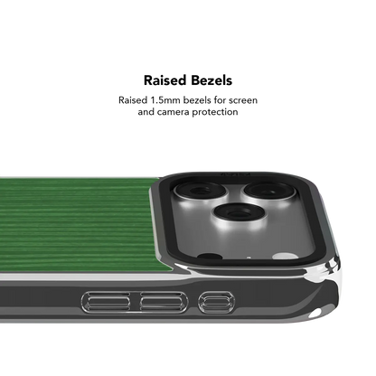 Emerald Drip | Green Stripe Pattern iPhone Case
