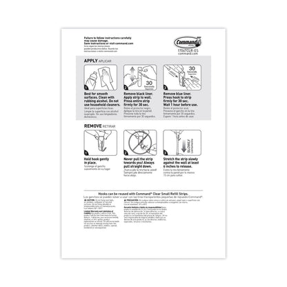 Command Clear Hooks and Strips, Plastic/Wire, Small, 9 Hooks with 12 Adhesive Strips per Pack