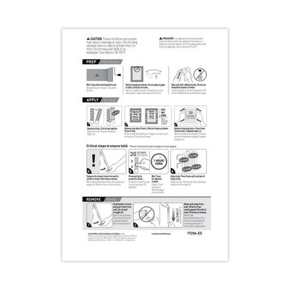 Command Picture Hanging Strips, Removable, Holds Up to 4 lbs per Pair, 0.5 x 3.63, White, 4 Pairs/Pack