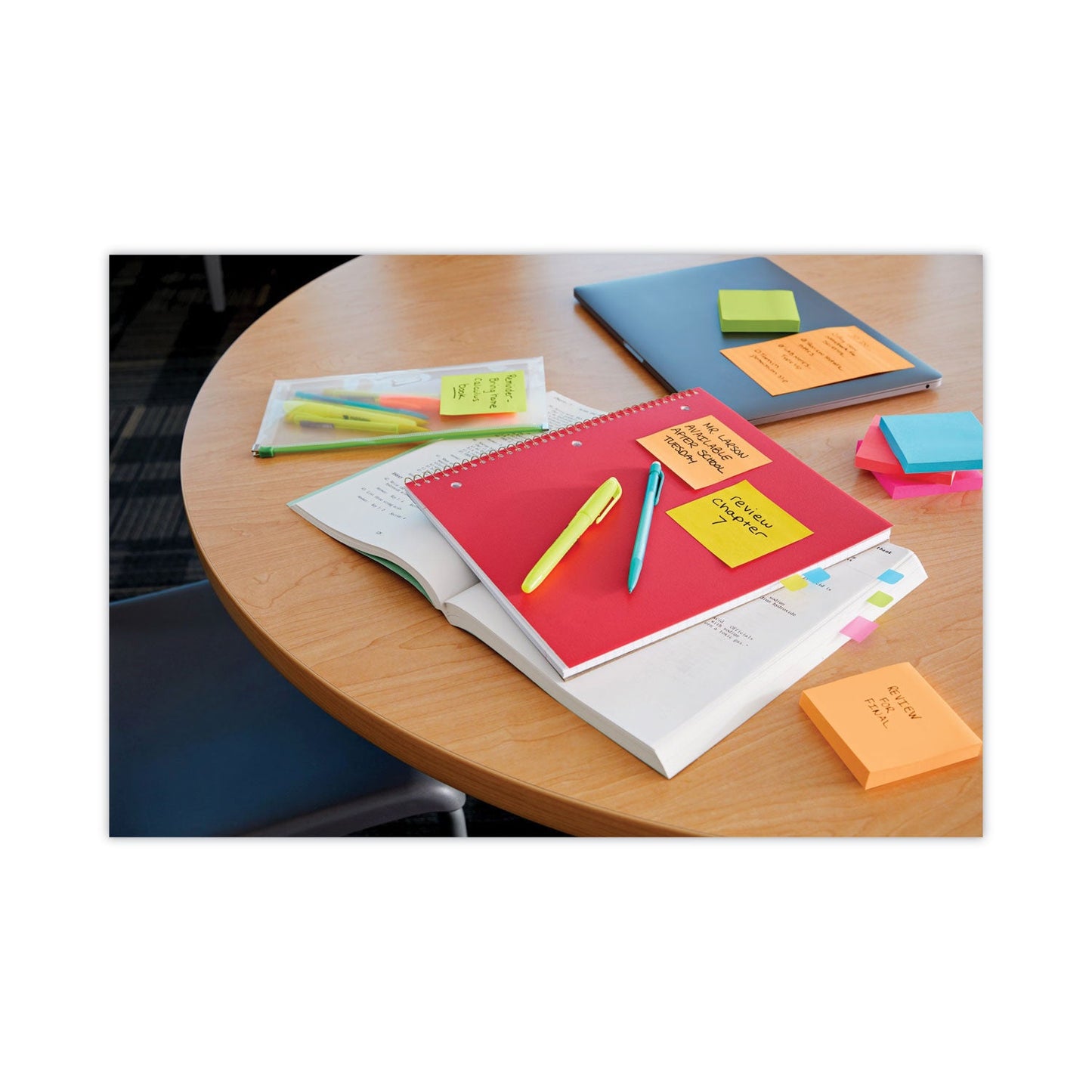 Post-it Pads in Energy Boost Collection Colors, 3" x 3", 90 Sheets/Pad, 24 Pads/Pack