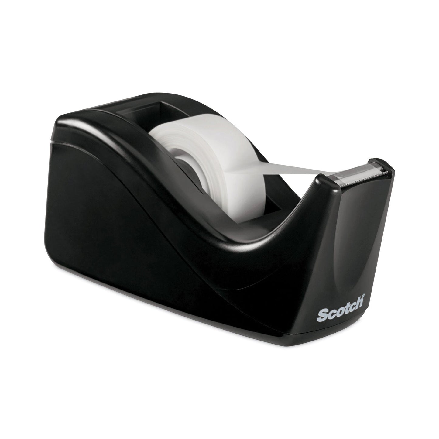Scotch Value Desktop Tape Dispenser, 1" Core, Two-Tone Black