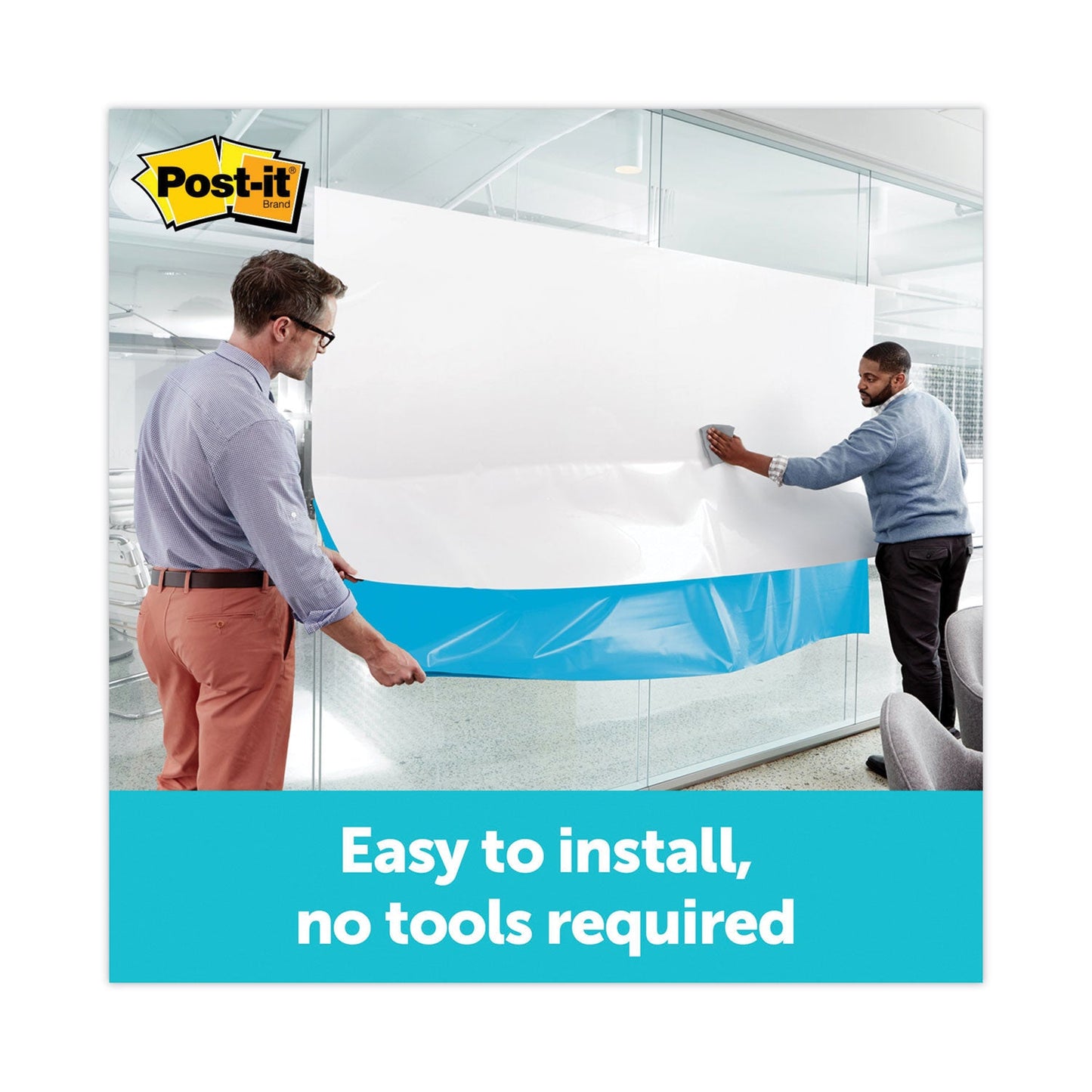 Post-it Dry Erase Surface with Adhesive Backing, 96" x 48", White