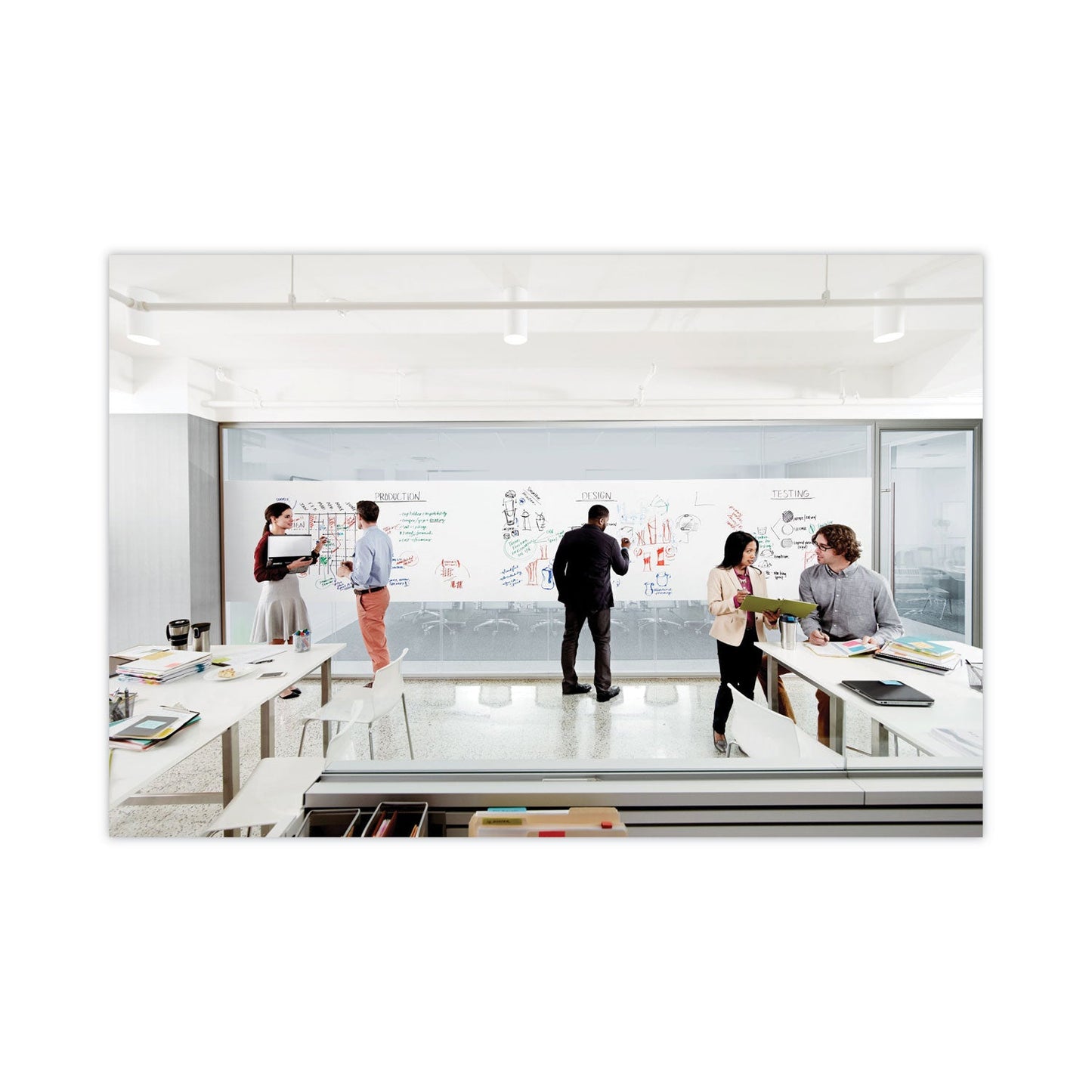 Post-it Dry Erase Surface, 50 ft x 4 ft, White