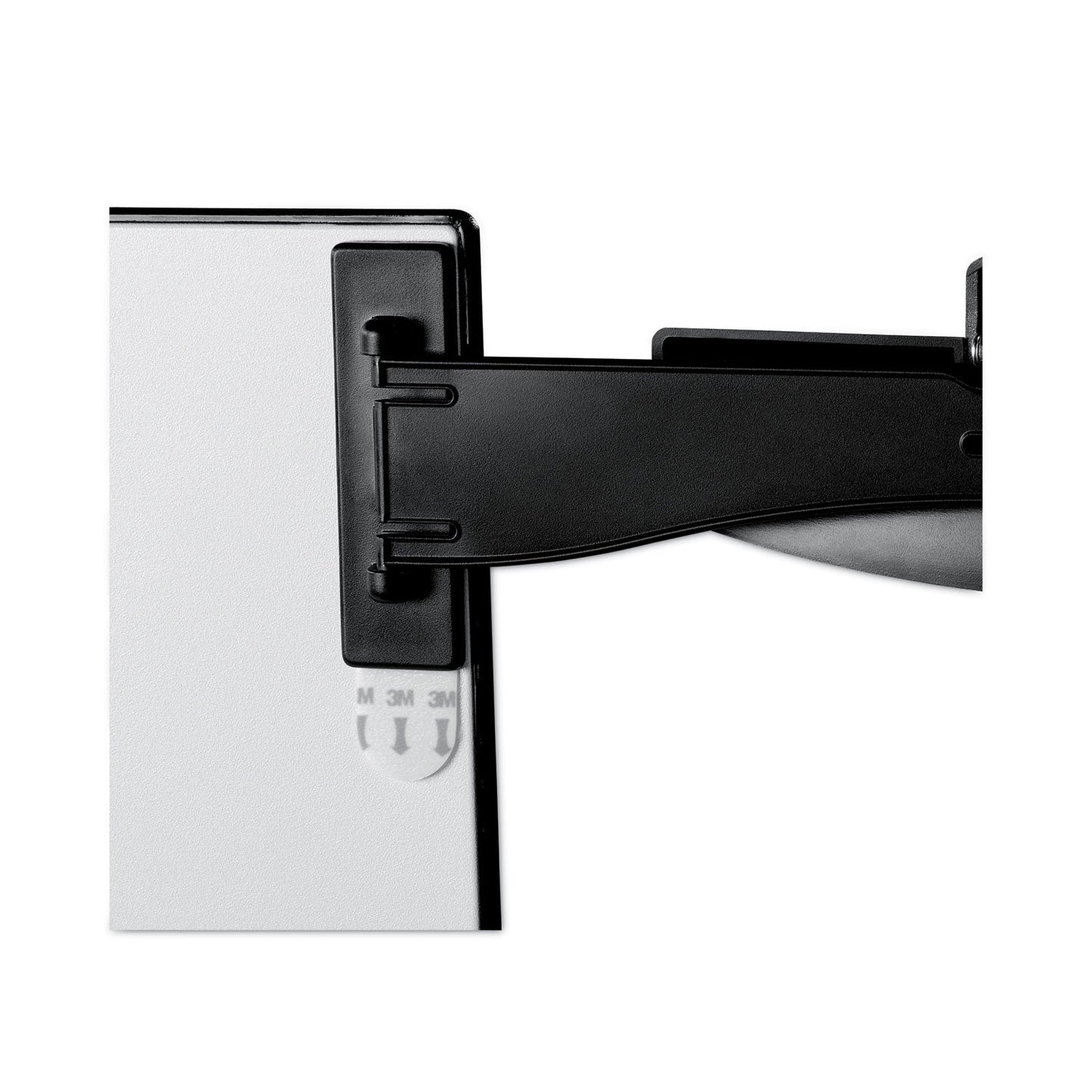 3M Swing Arm Copyholder, Adhesive Monitor Mount, 30 Sheet Capacity, Plastic, Black/Silver Clip