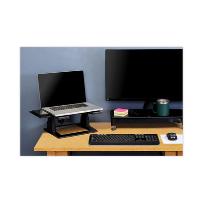 3M Adjustable Notebook Riser, 13" x 13" x 4" to 6", Black, Supports 20 lbs