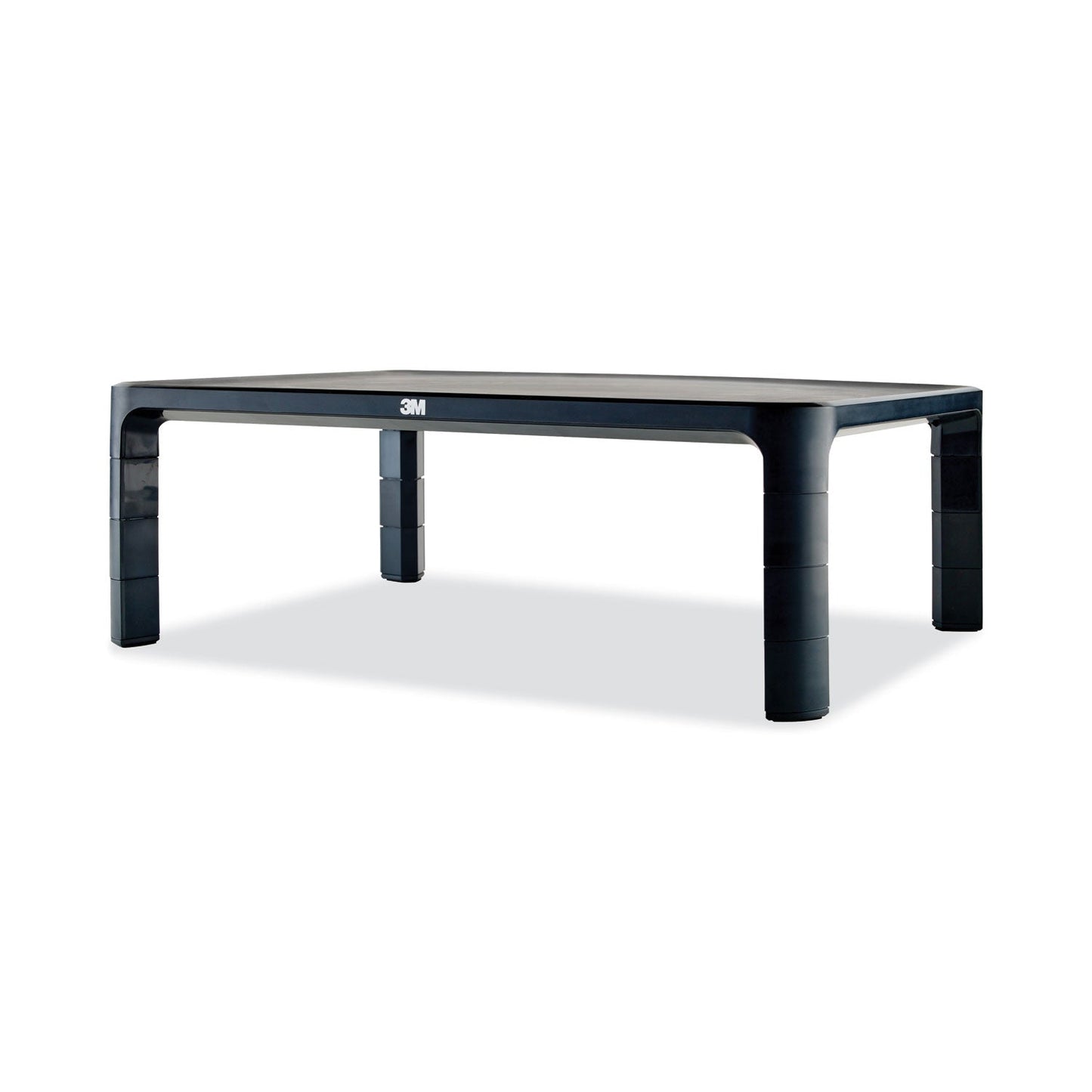 3M Adjustable Monitor Stand, 16" x 12" x 1.75" to 5.5", Black, Supports 20 lbs