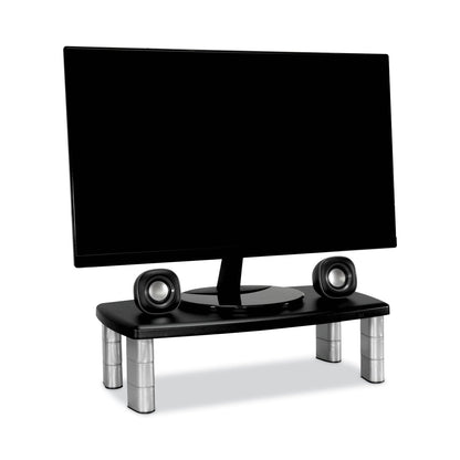 3M Extra-Wide Adjustable Monitor Stand, 20" x 12" x 1" to 5.78", Silver/Black, Supports 40 lbs