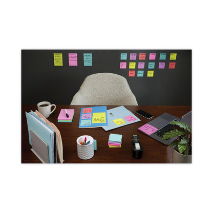 Post-it Pop-up 3 x 3 Note Refill, 3" x 3", Supernova Neons Collection Colors, 90 Sheets/Pad, 6 Pads/Pack