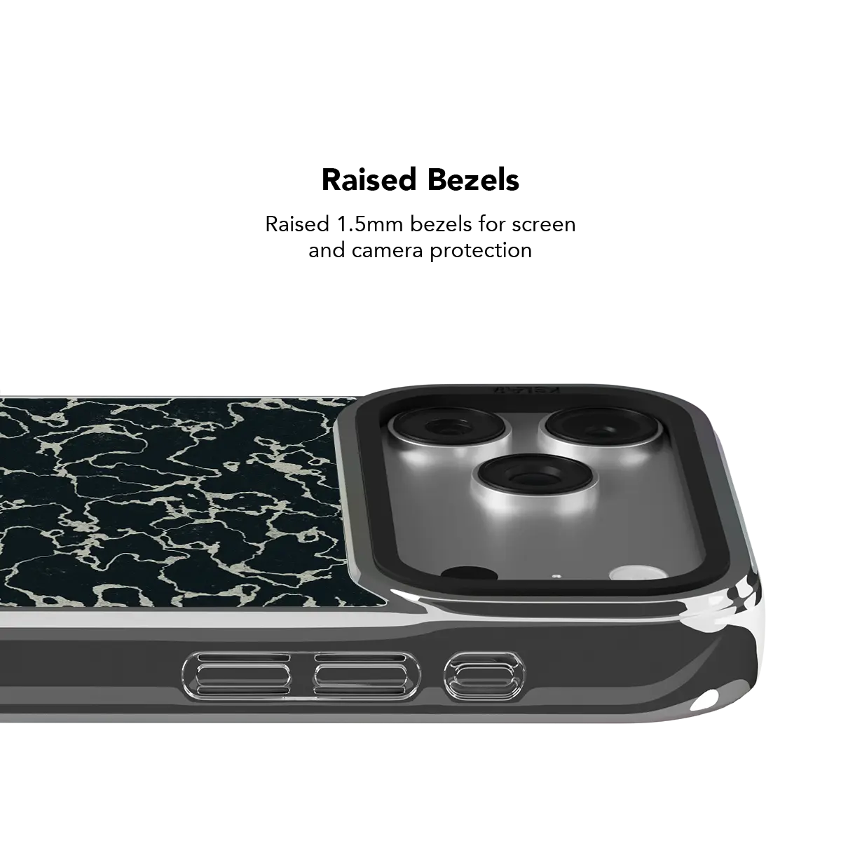 Obsidian Vein | Abstract Black Marble iPhone Case