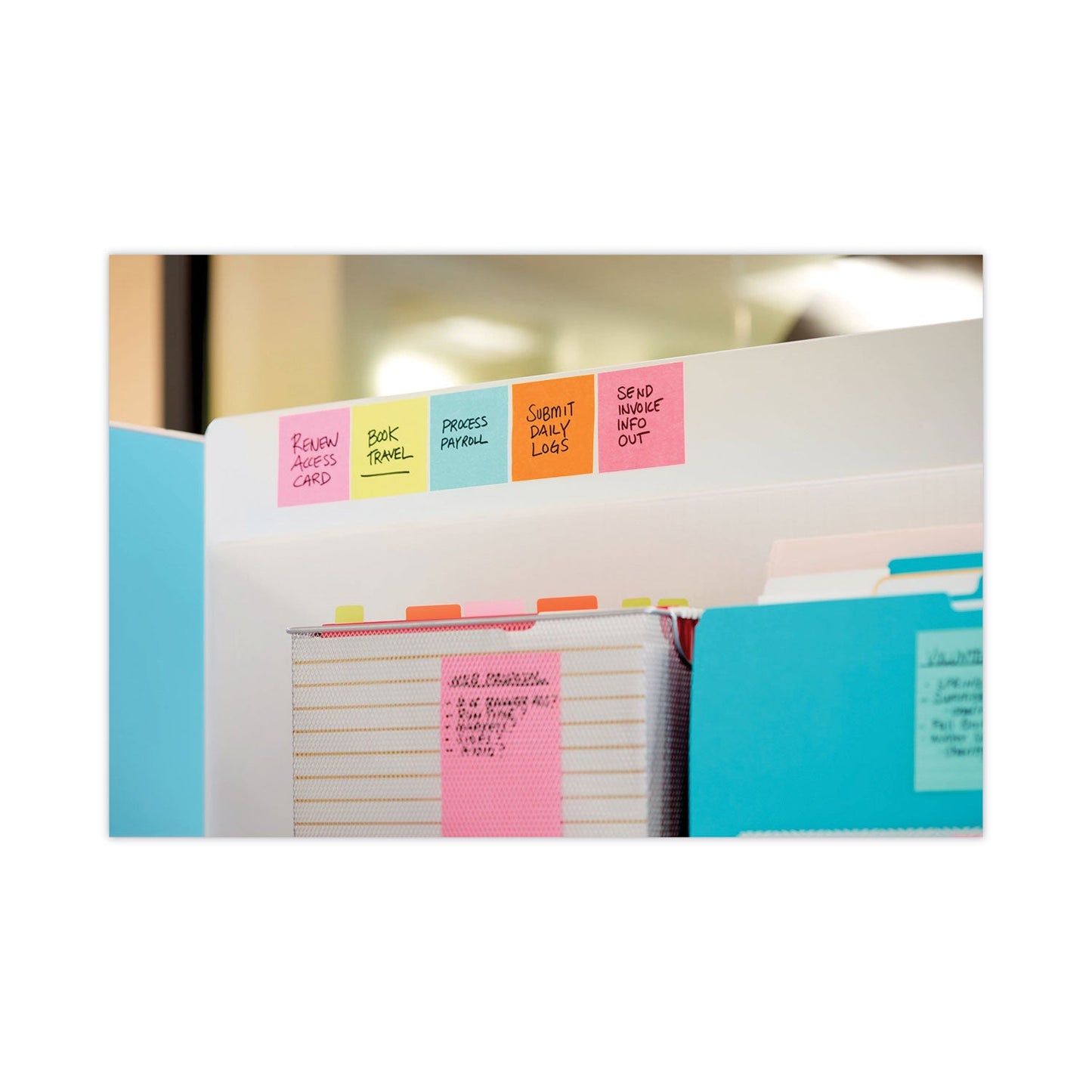 Post-it Pop-up 3 x 3 Note Refill, 3" x 3", Supernova Neons Collection Colors, 90 Sheets/Pad, 10 Pads/Pack