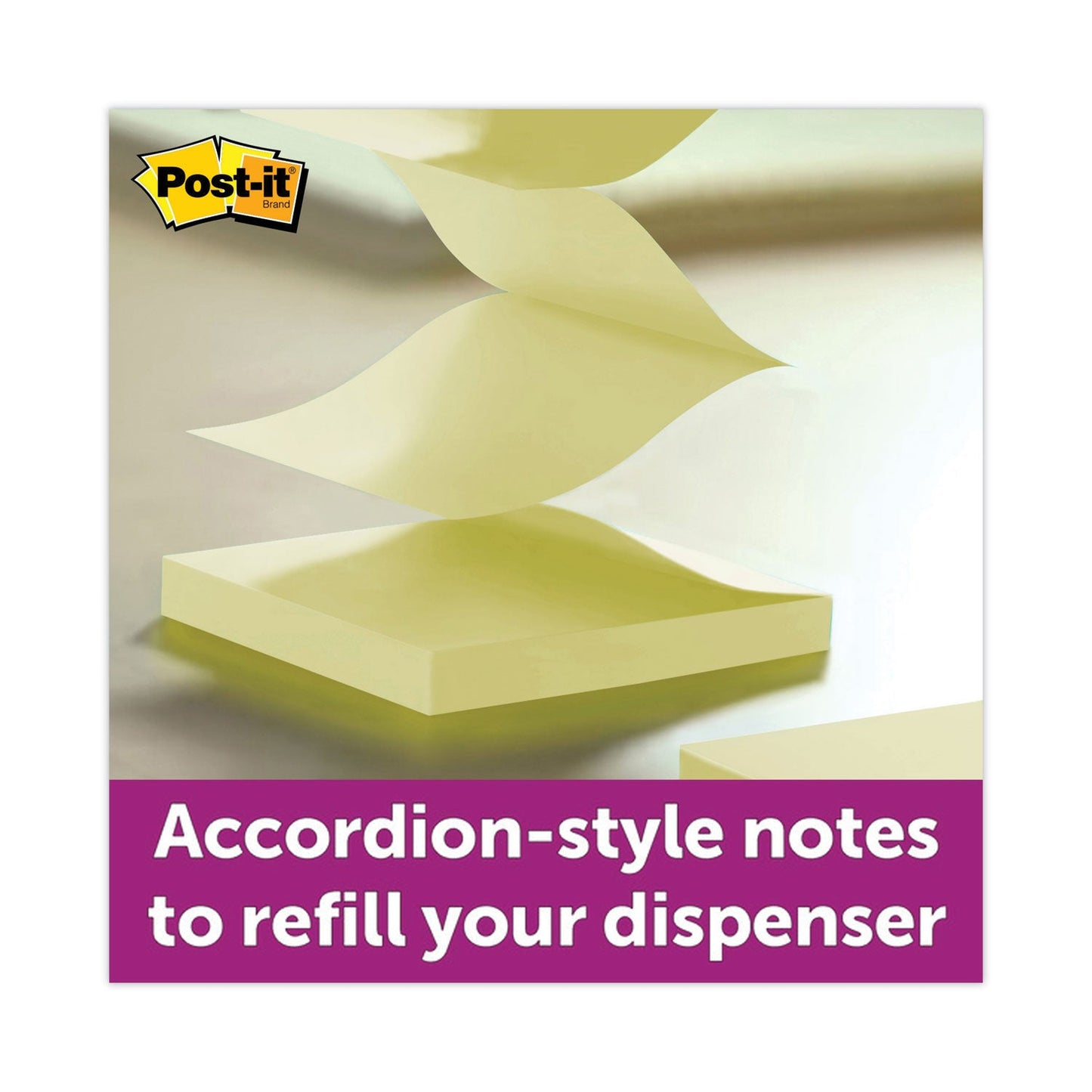 Post-it Original Canary Yellow Pop-up Refill Value Pack, 3" x 3", Canary Yellow, 100 Sheets/Pad, 24 Pads/Pack