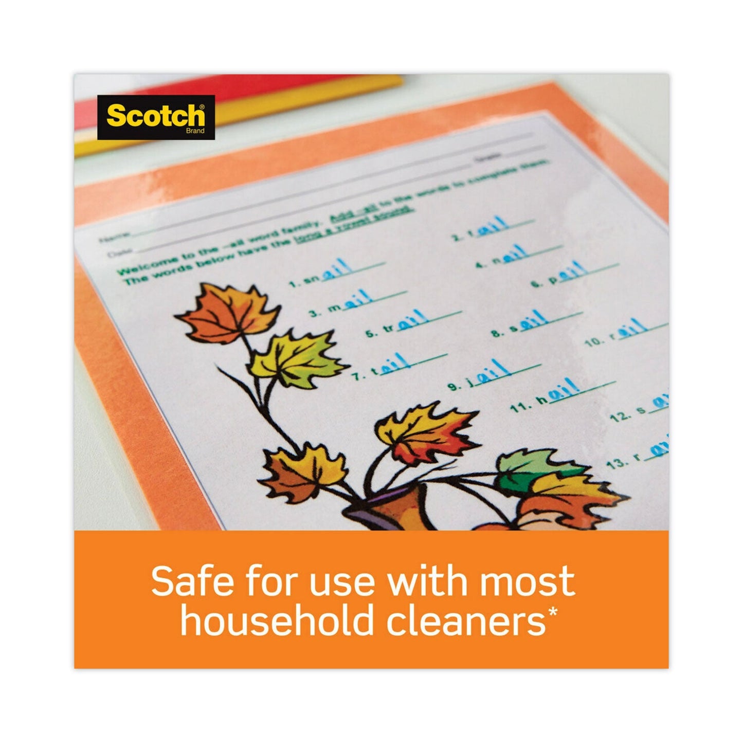 Scotch Laminating Pouches, 5 mil, 9" x 11.5", Gloss Clear, 50/Pack