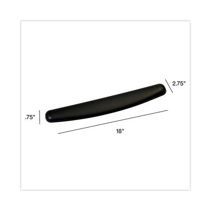 3M Antimicrobial Gel Compact Keyboard Wrist Rest, 18 x 2.75, Black