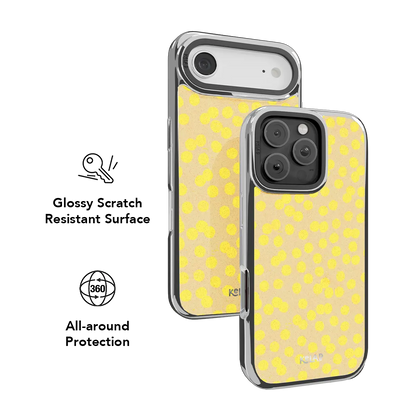 Lemon Drop | Yellow Dotted iPhone Case