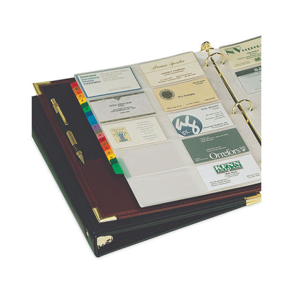 Cardinal Business Card Refill Pages, For 2 x 3.5 Cards, Clear, 20 Cards/Sheet, 10 Sheets/Pack