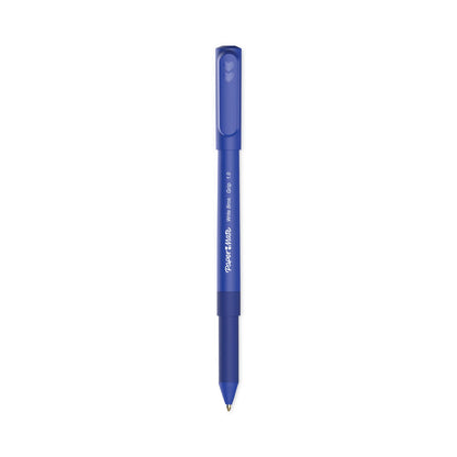 Paper Mate Write Bros. Grip Ballpoint Pen, Stick, Medium 1 mm, Blue Ink, Blue Barrel, Dozen