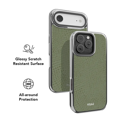 Sage Silk | Sage Green Pebbled Texture iPhone Case