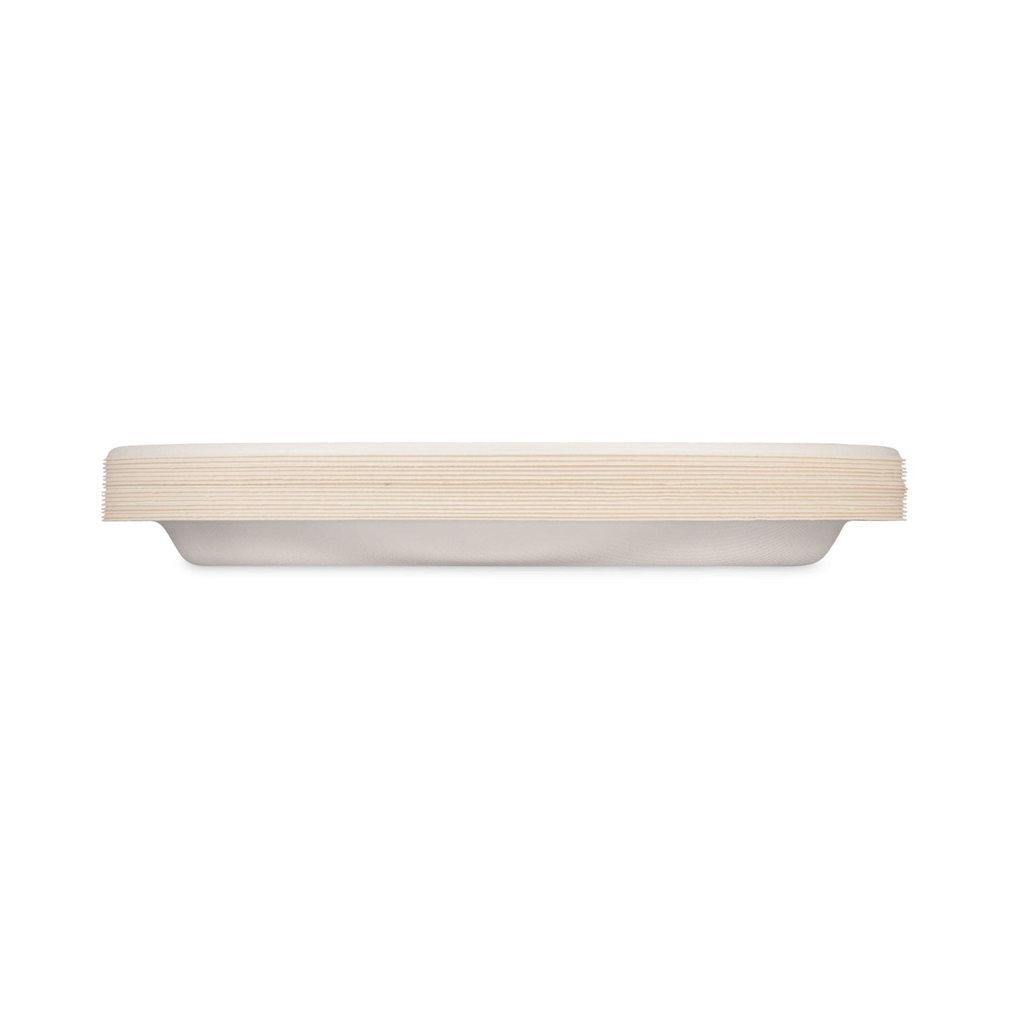 Hefty ECOSAVE Tableware, Plate, Bagasse, 10.13" dia, White, 16/Pack