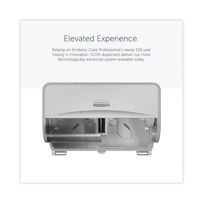 Kimberly-Clark Professional* ICON Coreless Standard Roll Toilet Paper Dispenser, 8.43 x 13 x 7.25, Silver Mosaic