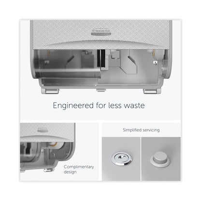 Kimberly-Clark Professional* ICON Coreless Standard Roll Toilet Paper Dispenser, 8.43 x 13 x 7.25, Silver Mosaic